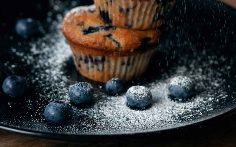 Blauwe bessen banaan muffins / Blueberry banana muffins